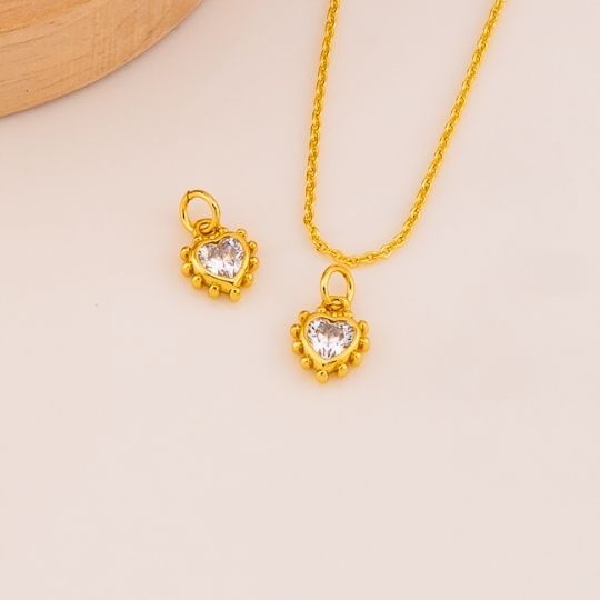Dije de corazon mini en micropave
