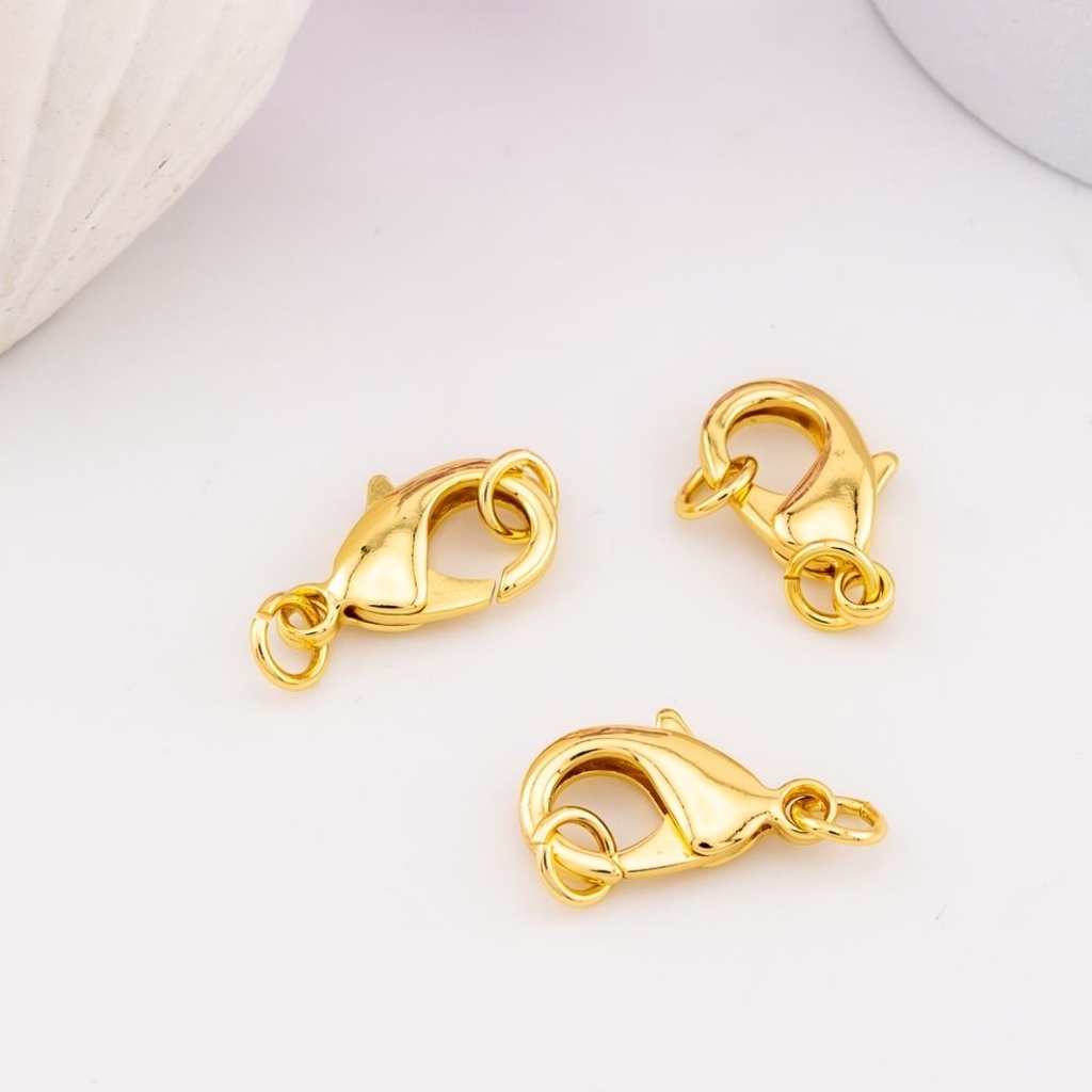 Broche pico de loro baño 18k