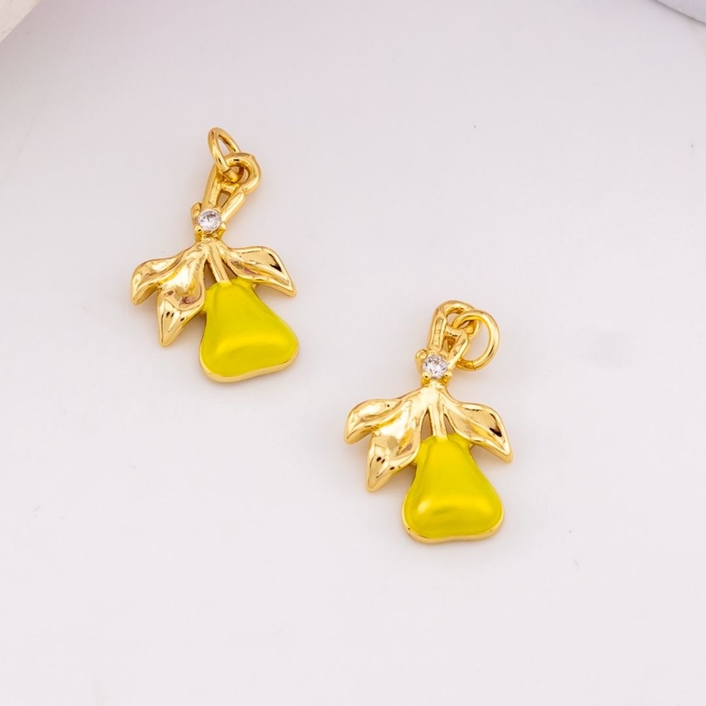 Dije de pera baño 18k