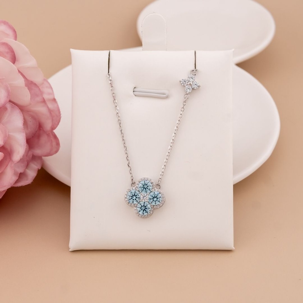 Cadena de trebol con zirconias plata 925