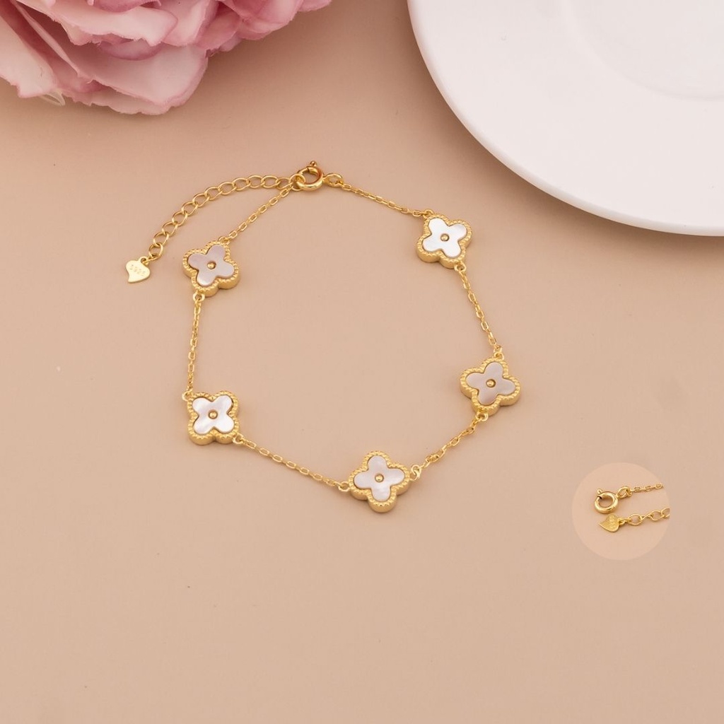 Pulsera de trebol plata 925