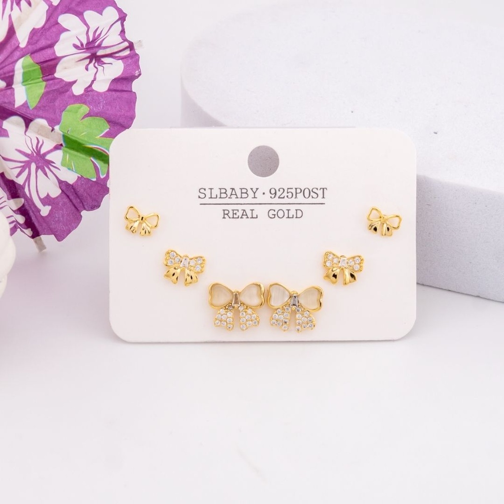 Set piercings con zirconias baño 18k