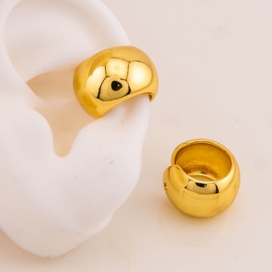 Earcuff chunky solido baño 18k