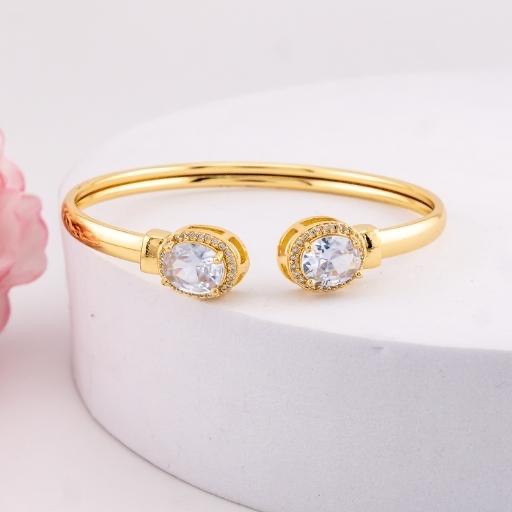 Brazalete con zirconias baño 18k