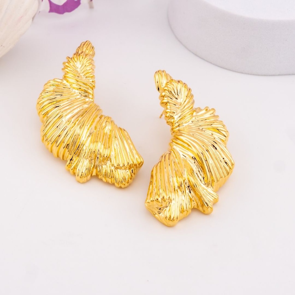 Aretes chunky baño 18k