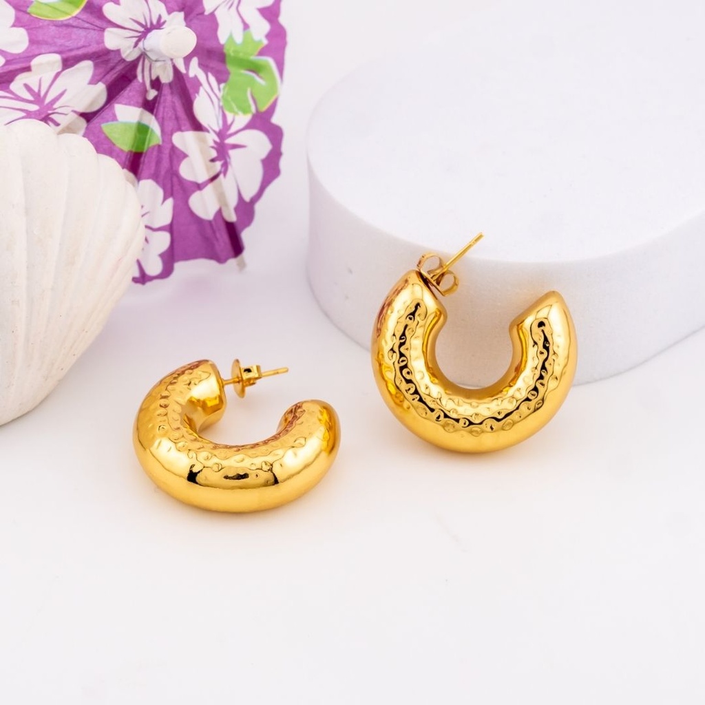 Argollas chunky acero inoxidable