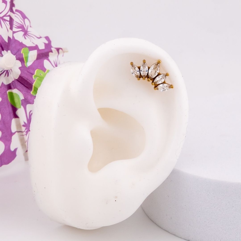 Piercings zirconias acero inoxidable