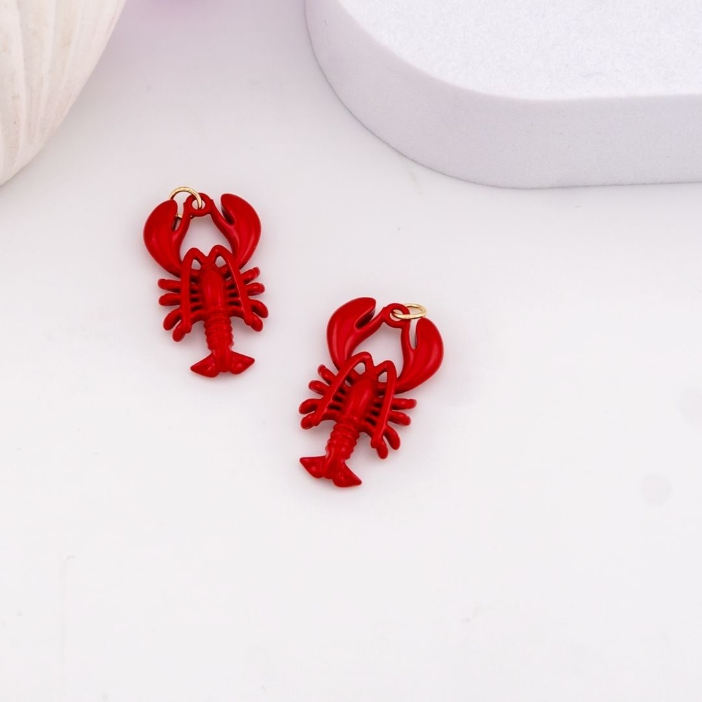 Dije de langosta esmaltado baño 18k