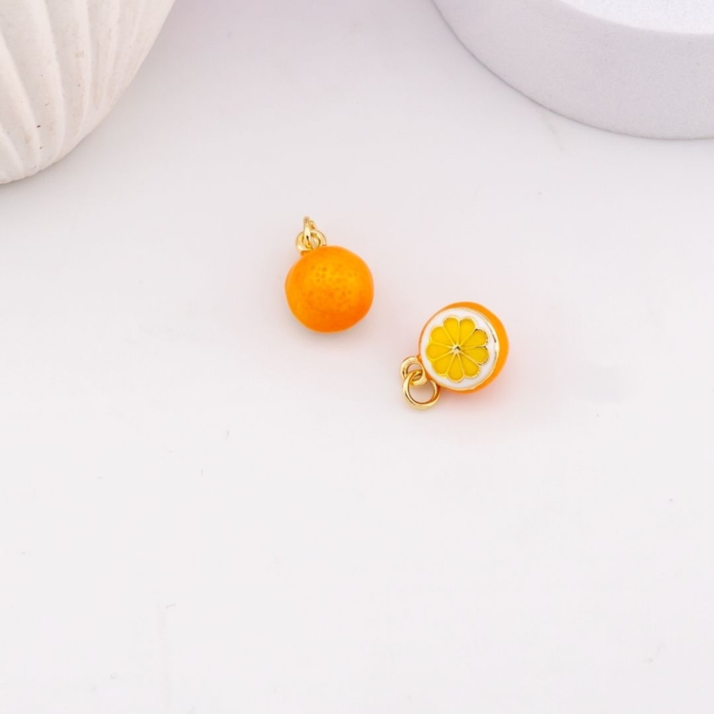 Dije de naranja esmaltado baño 18k