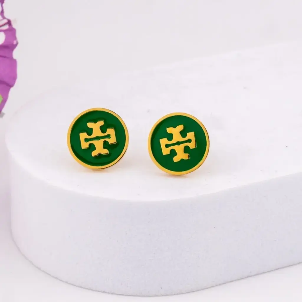 Aretes stud de marca acero inoxidable