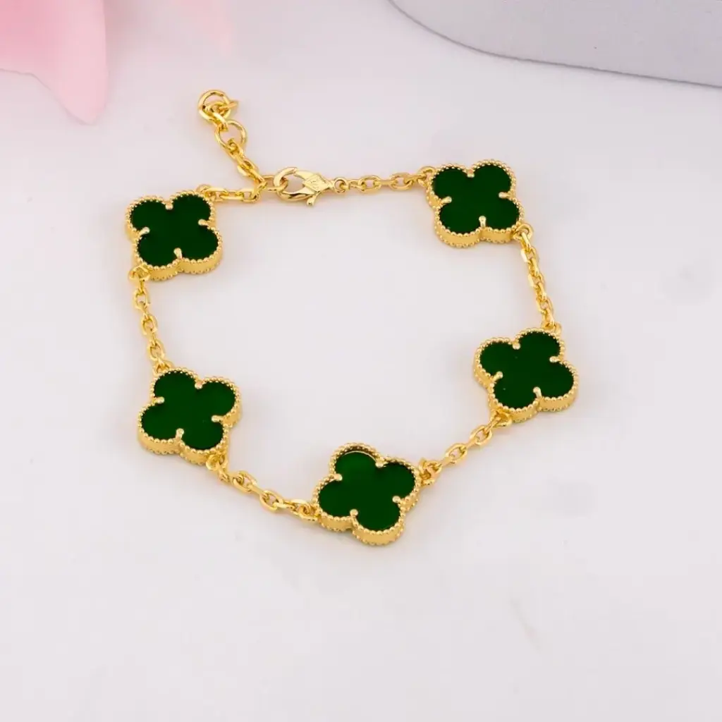 Pulsera de trebol baño 18k