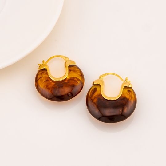 Argollas de resina baño 18k