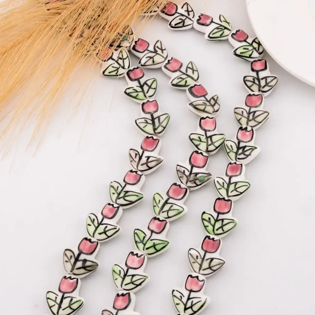 Ceramica de tulipan rosa