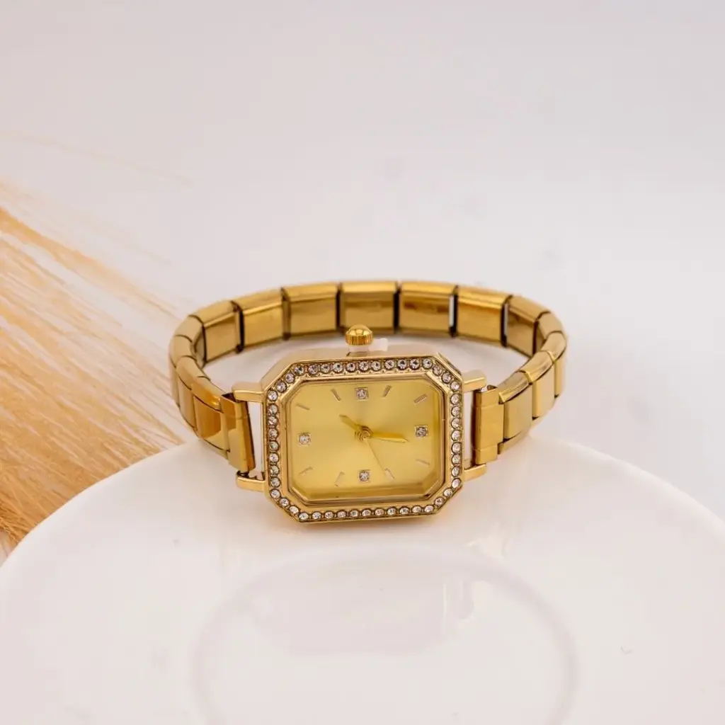 Reloj vintage cuadrado acero inoxidable   