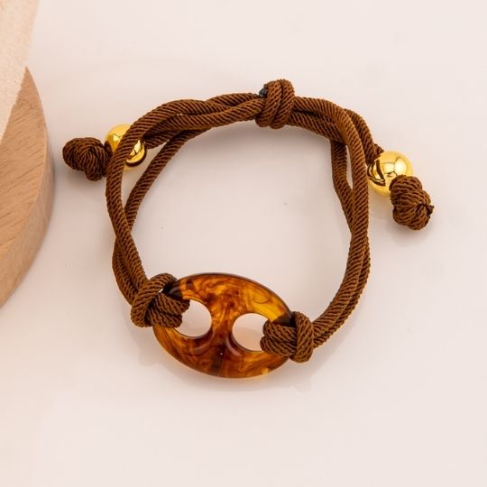 Pulsera ajustable cordon paracord en tendecia baño 18k