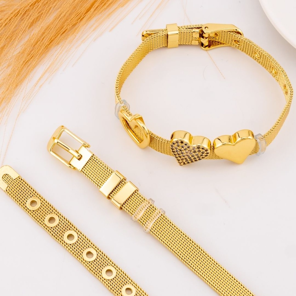 Pulsera estilo correa baño 18k