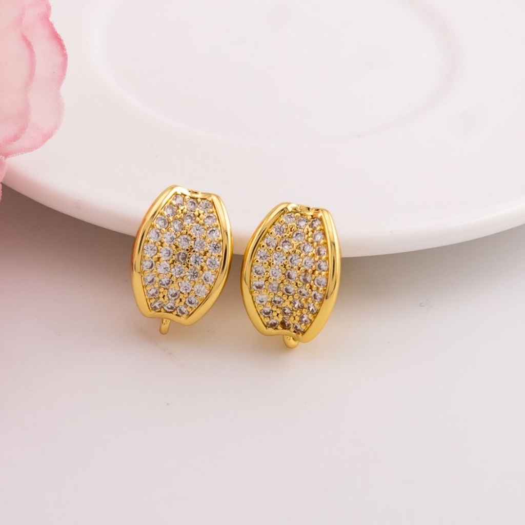 Patente de argolla micropave baño 18k