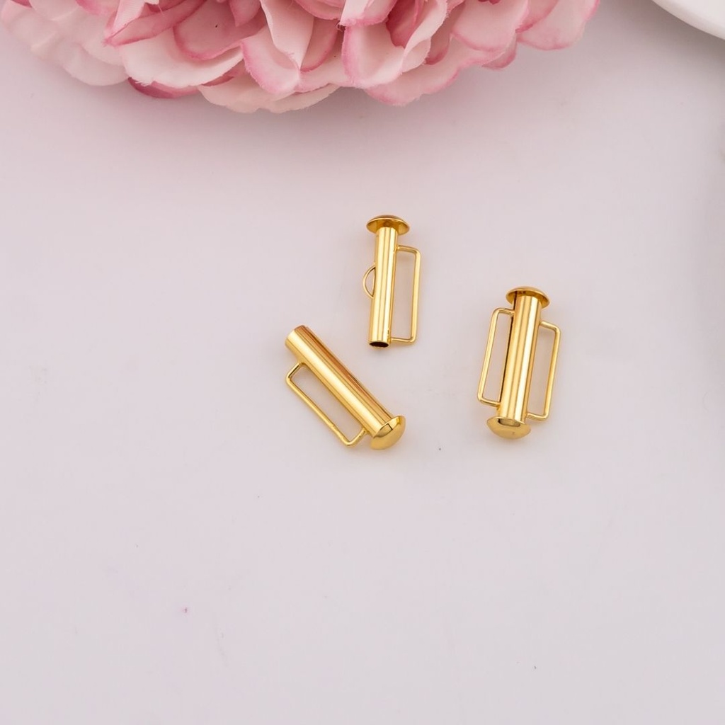 Broche deslizante de tubo pequeño baño 18k