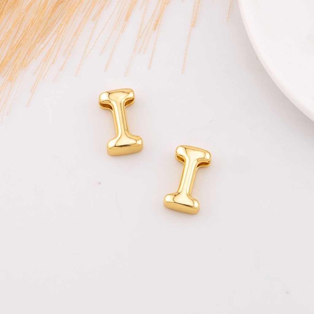 Separador de letra plana baño 18k Letra I