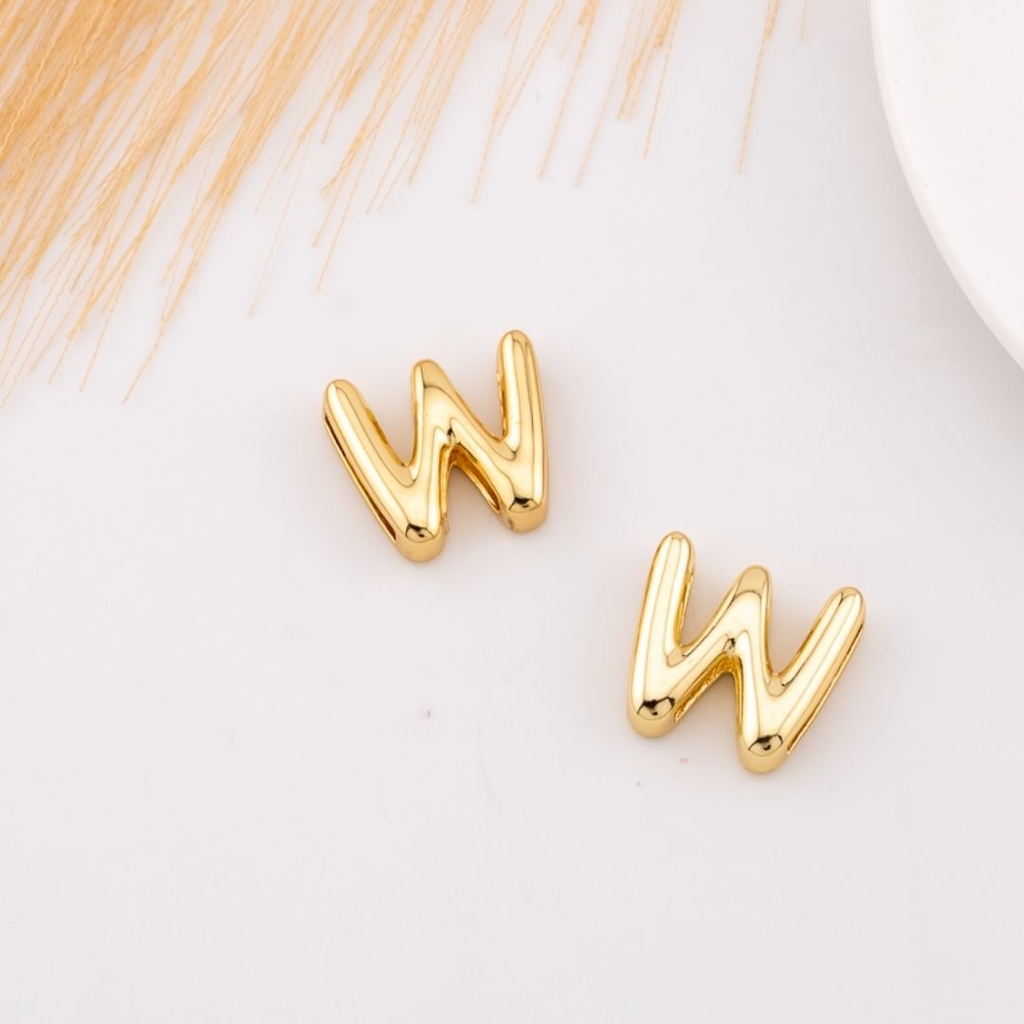 Separador de letra plana baño 18k Letra W