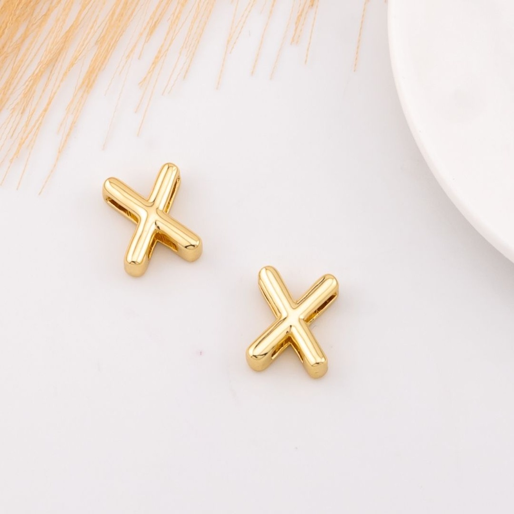 Separador de letra plana baño 18k Letra X