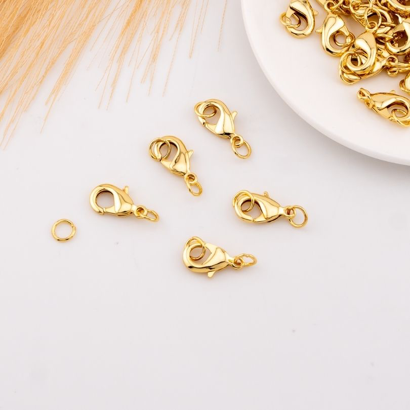 Broche Perico Baño 18k doble argolla 15 mm  