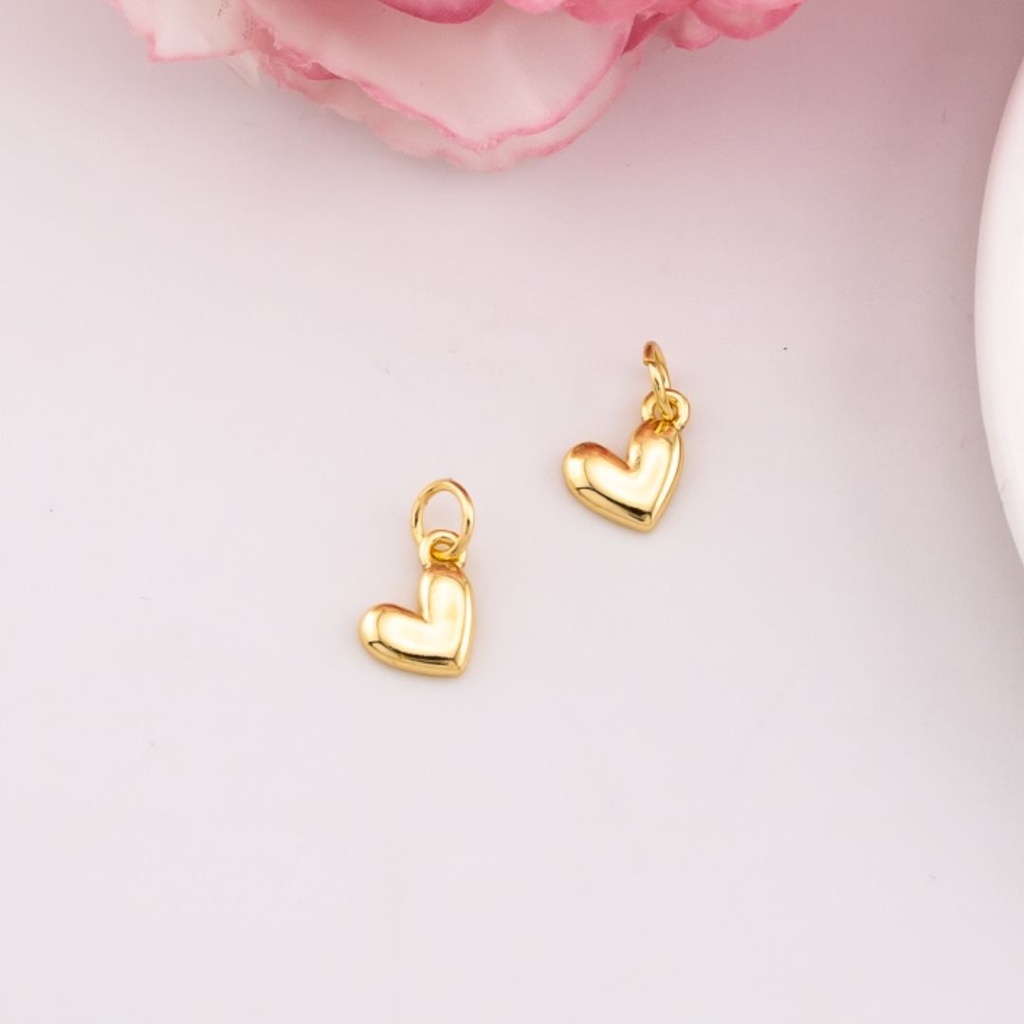 Dije de corazon mini baño 18k