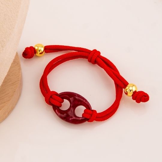 Pulsera ajustable cordon paracord en tendecia baño 18k