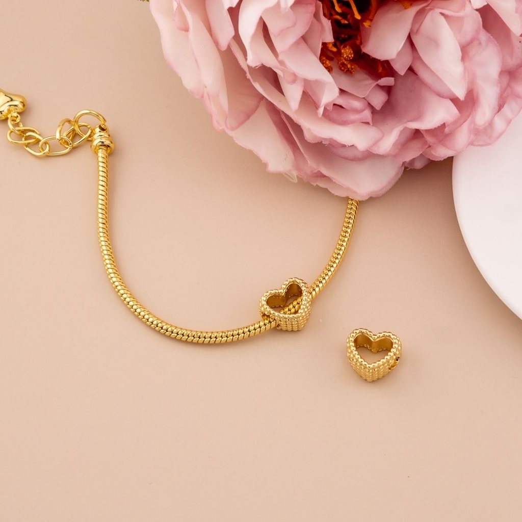 Charm de corazon baño 18k