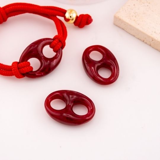 Enlace de resina rojo 