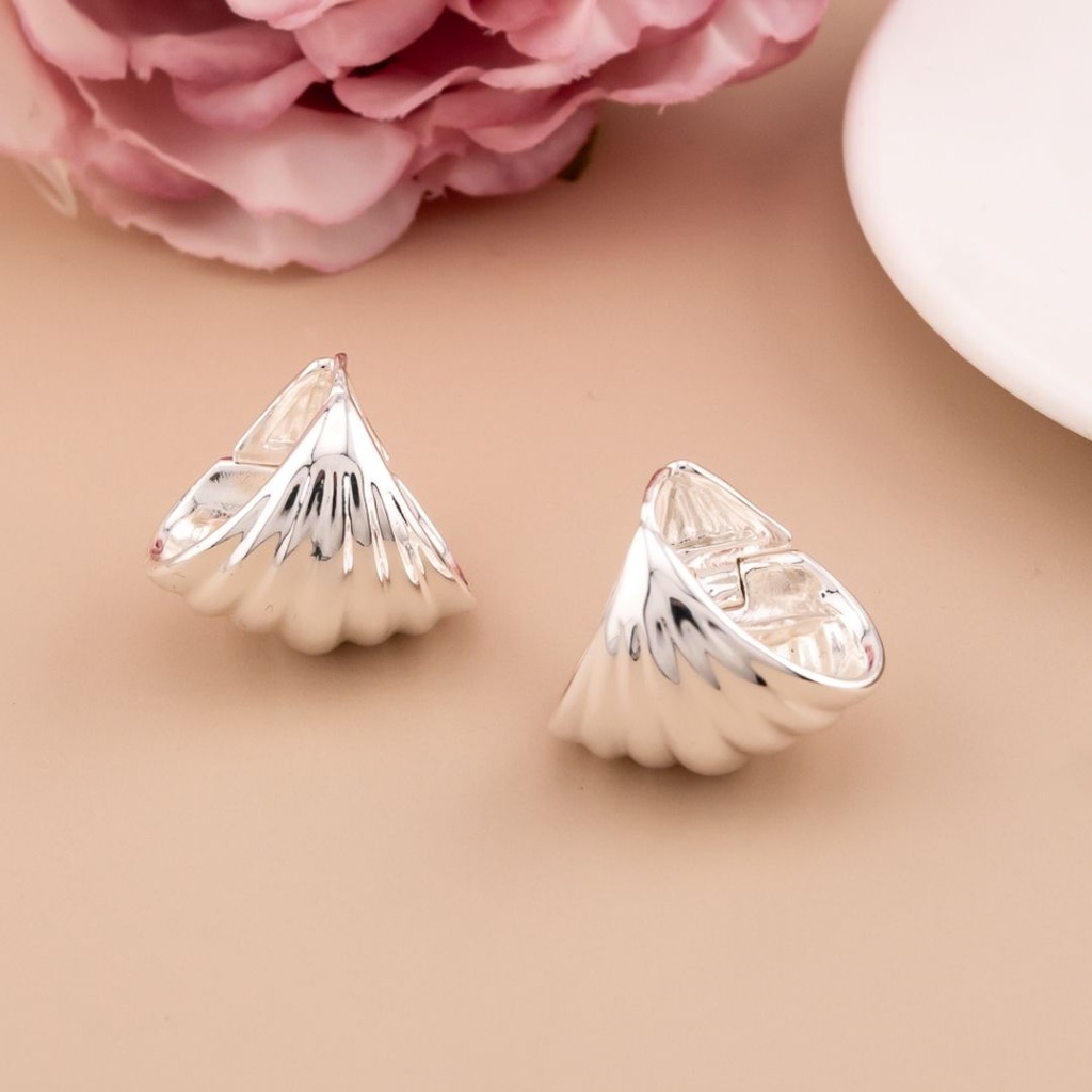 Argollas solidas baño 18k plat