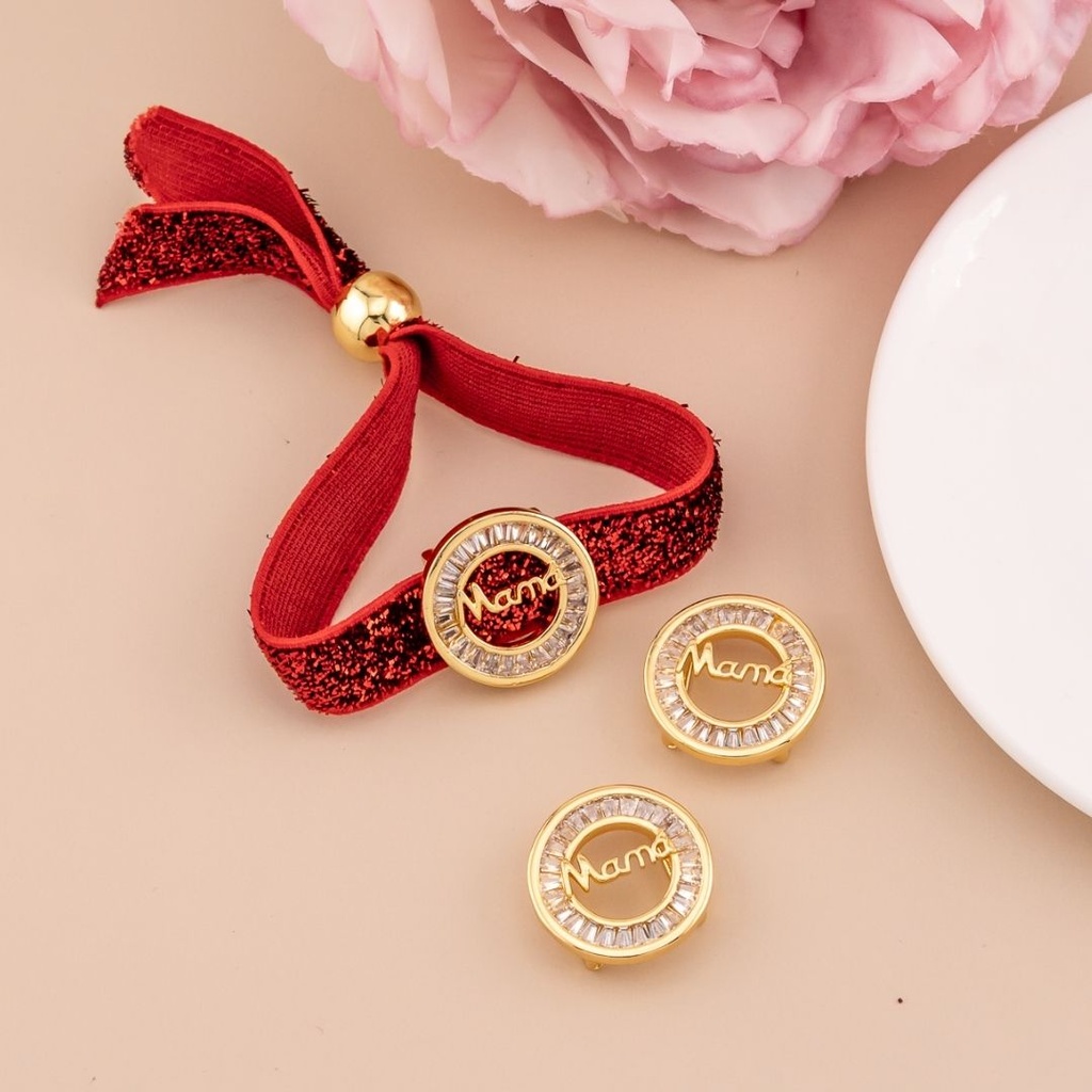 Separador redondo mama con micropave baño 18k