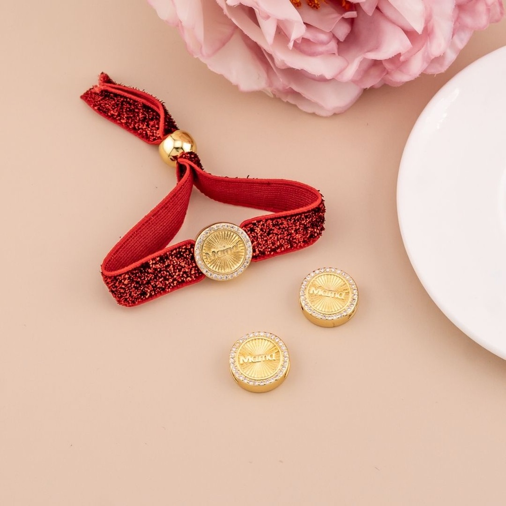 Separador redondo mama con micropave baño 18k