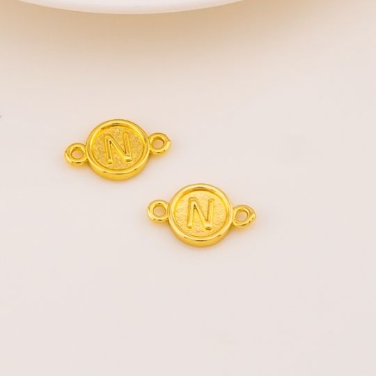 Enlace redondo con inicial baño 18k