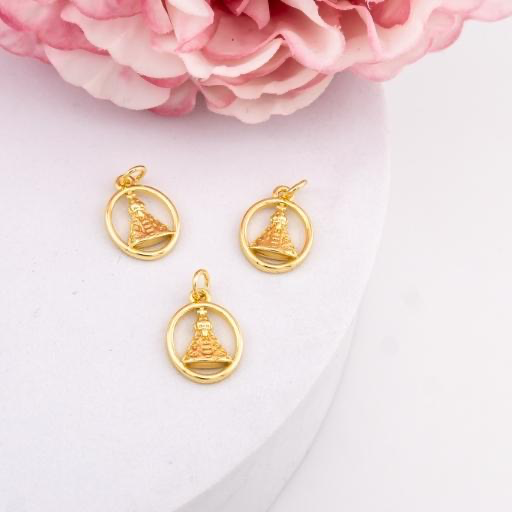Dije virgen Suyapa baño 18k