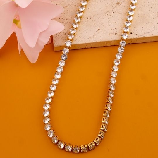 Collar de zirconias baño 18k