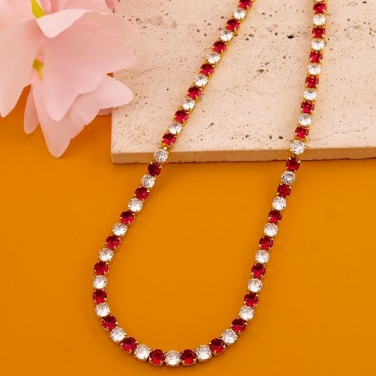 Collar de zirconias baño 18k