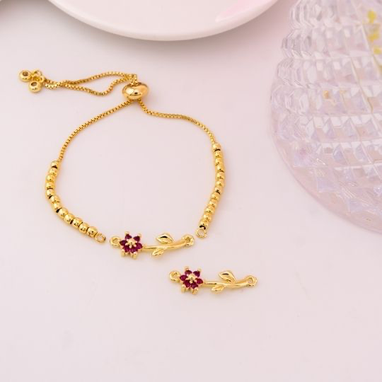 Enlace de flor con micropave 