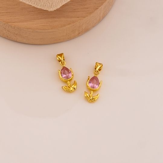 Dije de tulipan baño 18k