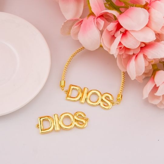 Enlace religioso DIOS baño 18k