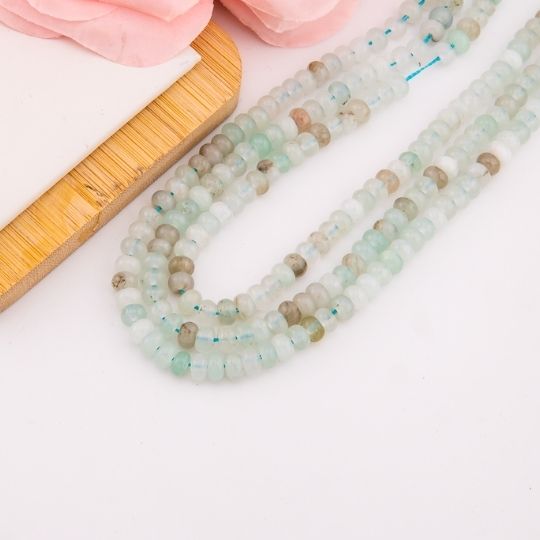 Piedra natural jade en forma de disco  6mm