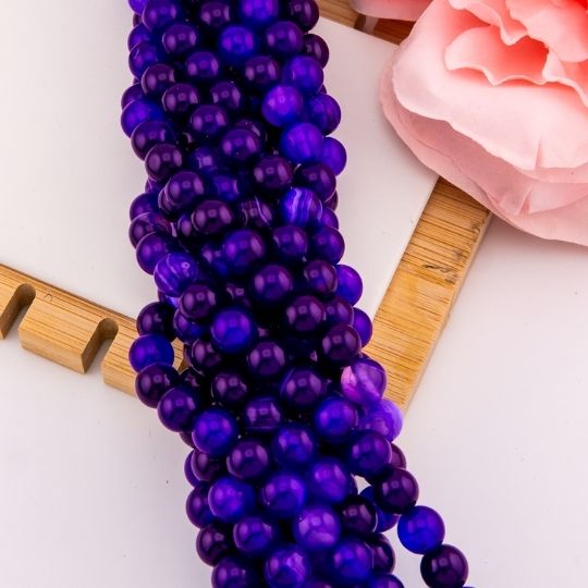 Agata natural morada 8mm