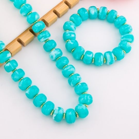 Set pulsera y collar baño 18k