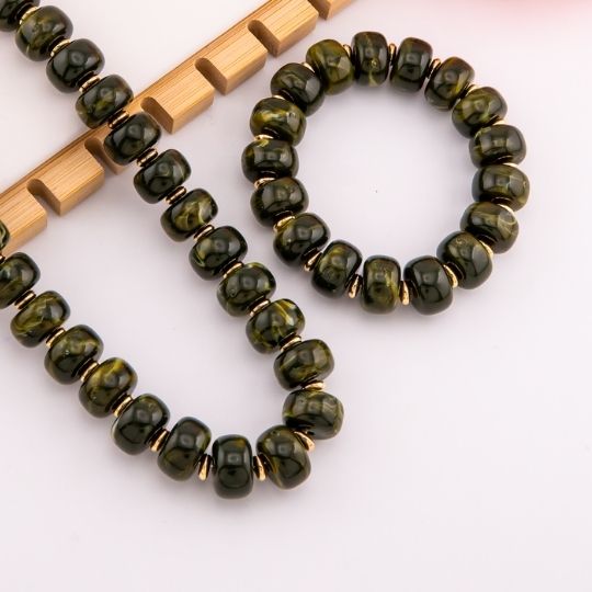Set pulsera y collar baño 18k