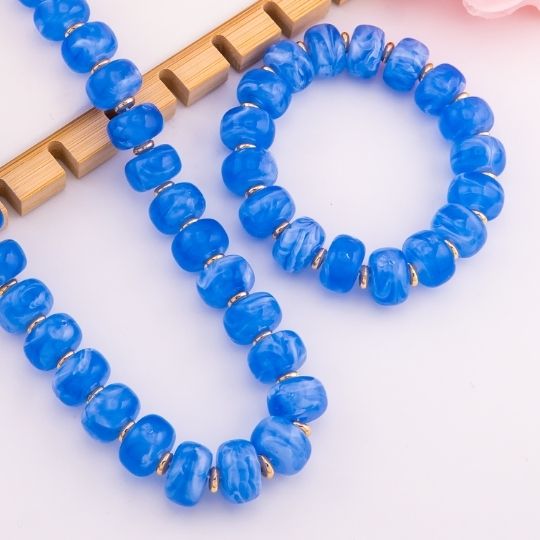 Set pulsera y collar baño 18k