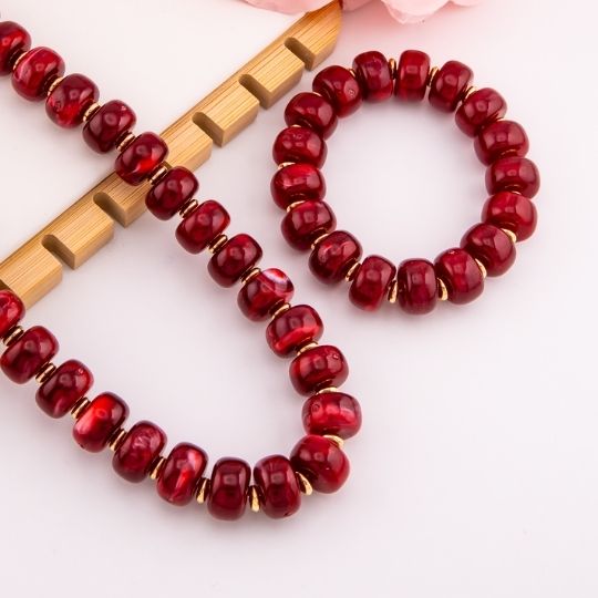 Set pulsera y collar baño 18k