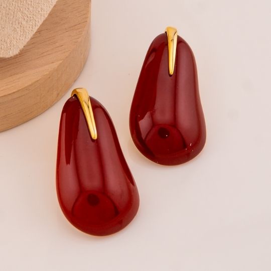 Aretes chunky baño 18k