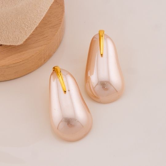 Aretes chunky baño 18k