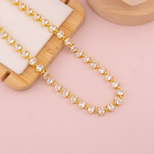 Collar con zirconias baño 18k
