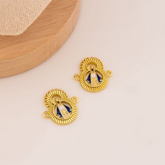 Enlace religioso Virgen Suyapa baño 18k